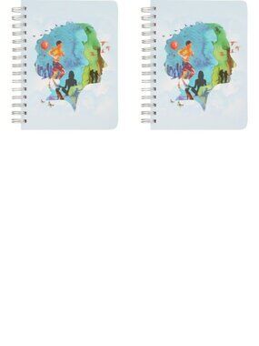 2 Packs Caliber Artist Series Hardcover Spiral Journal Notebook 6"x8" 200 Pages